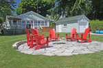 Severn Muskoka Cottage rentals  Orkney Beach 1 on McPhee Bay Lake Simcoe firepit